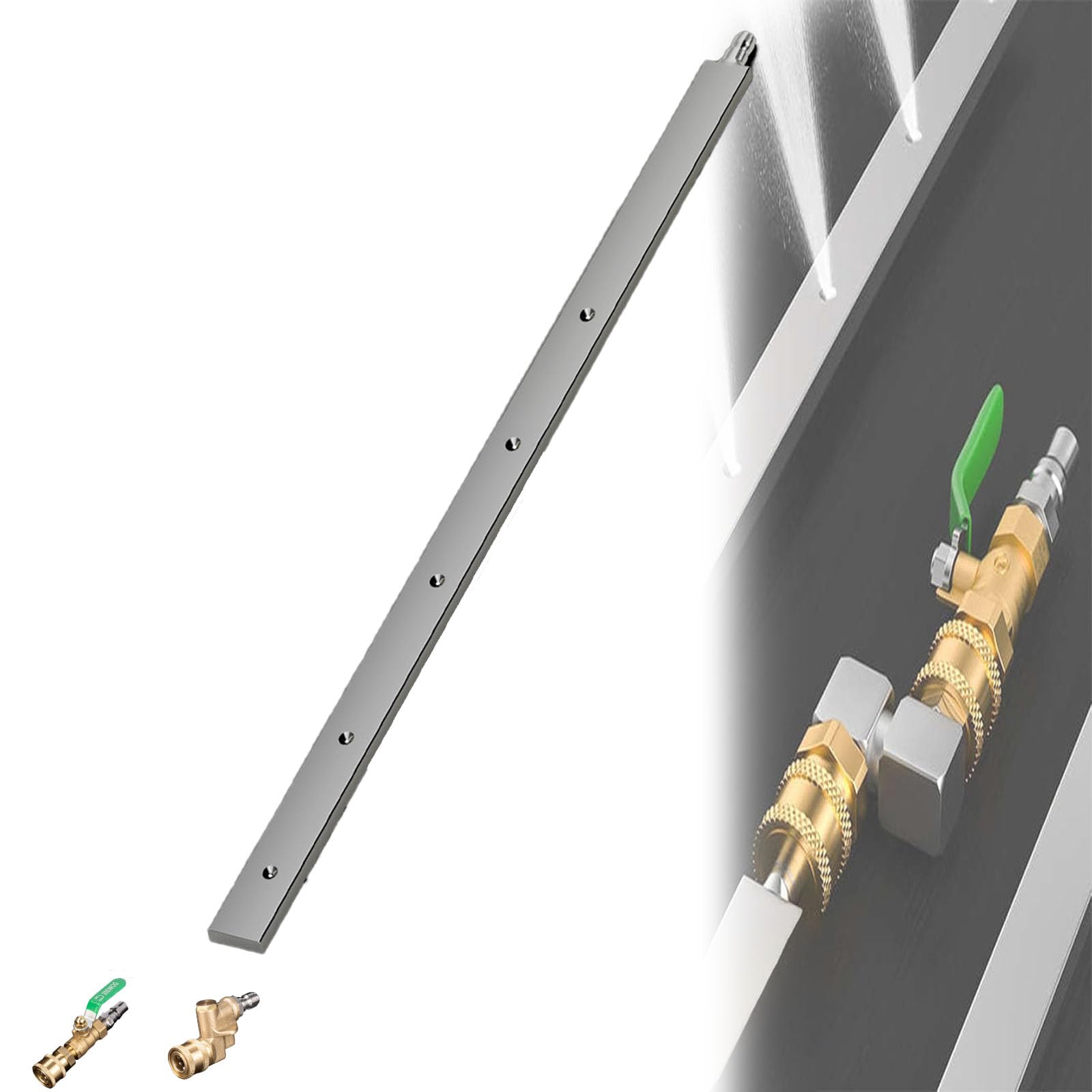 16'' Radiator Cleaning Wand, With With Coupler And Valve