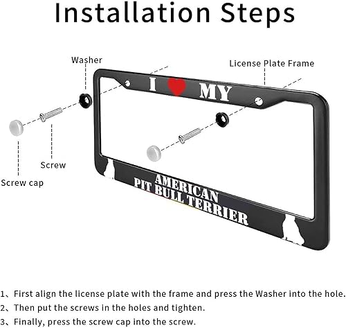 Miniatura 10 de Marco de matrícula con texto en inglés "I Love My Beagle" con corazón rojo decorativo de metal para placa de automóvil, etiqueta de regalo para