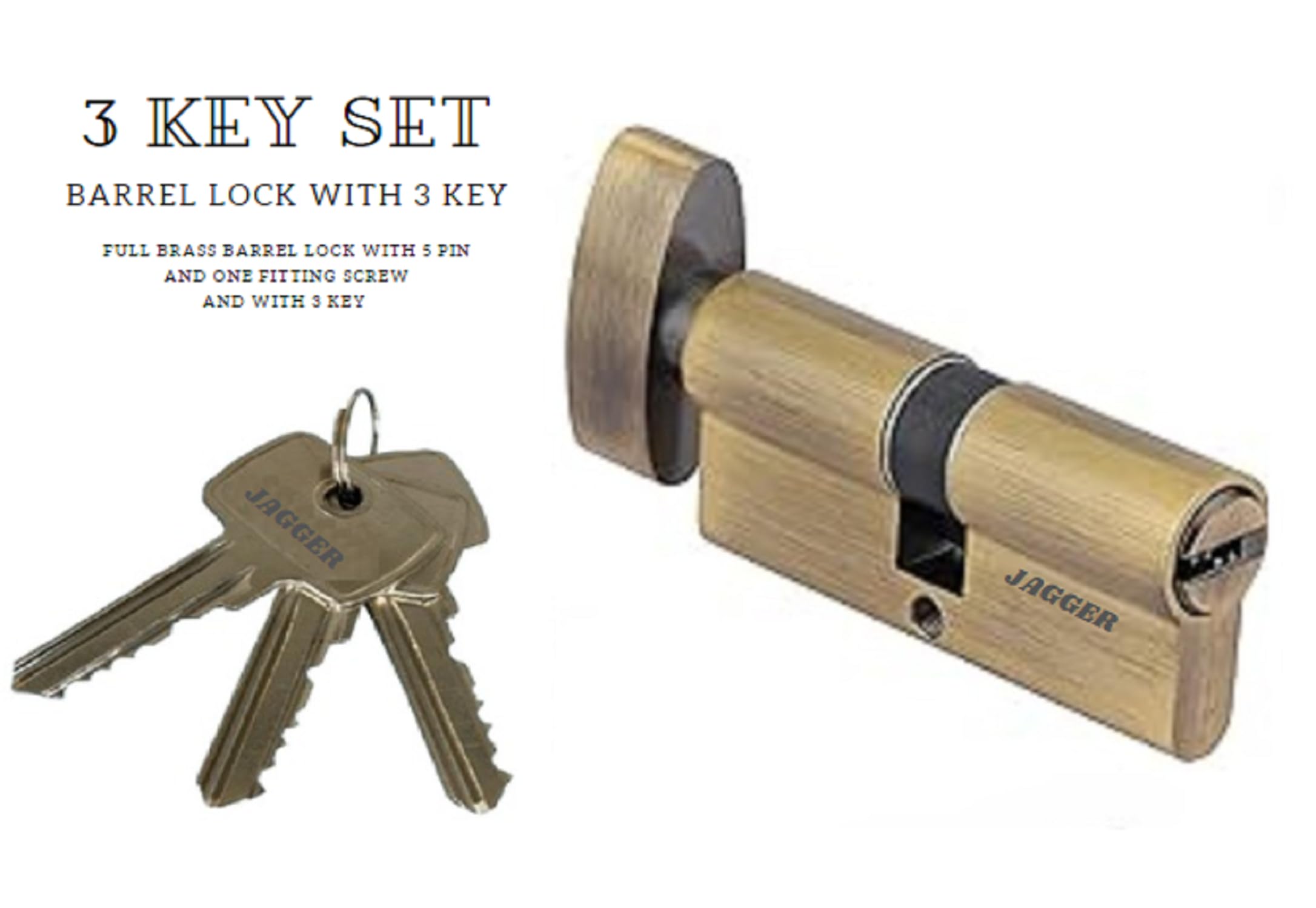 Jagger Mortise Lock Cylinder - Brass Replacement Core -2 Jagger Mortise Lock Cylinder - Brass Replacement Core -2
