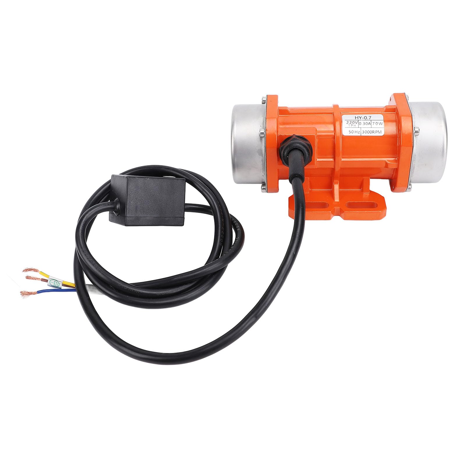 Akozon Motor de Hormigón Eléctrico, 3000Rpm, 50Hz, Construcción de Aleación de Aluminio Ip65 para Mesa Agitadora, Tamices, Mezcladores, 50W, 32Kg, bajo Nivel de Ruido (70W)