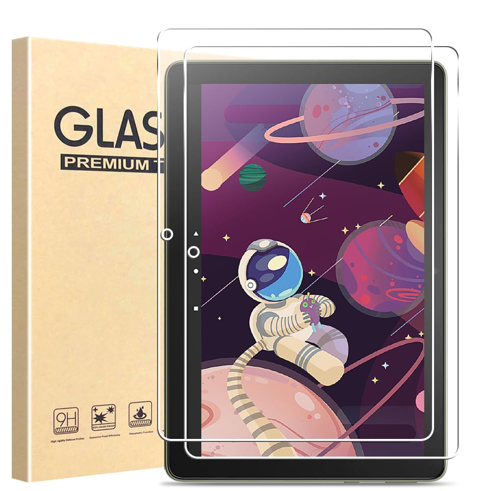 [2 Stück] Panzerglas Displayschutzfolie für 10 2023 Version 10,1 Zoll Tablet mit 2.5D 9H HD Blasenfrei Klar Transparent Ultra Dünn Schutzglas