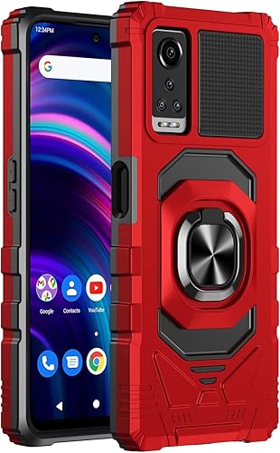 Miniatura 8 de Funda para BLU G91 Max con protector de pantalla, soporte de anillo para montaje magnético de automóvil de grado militar, resistente a prueba de