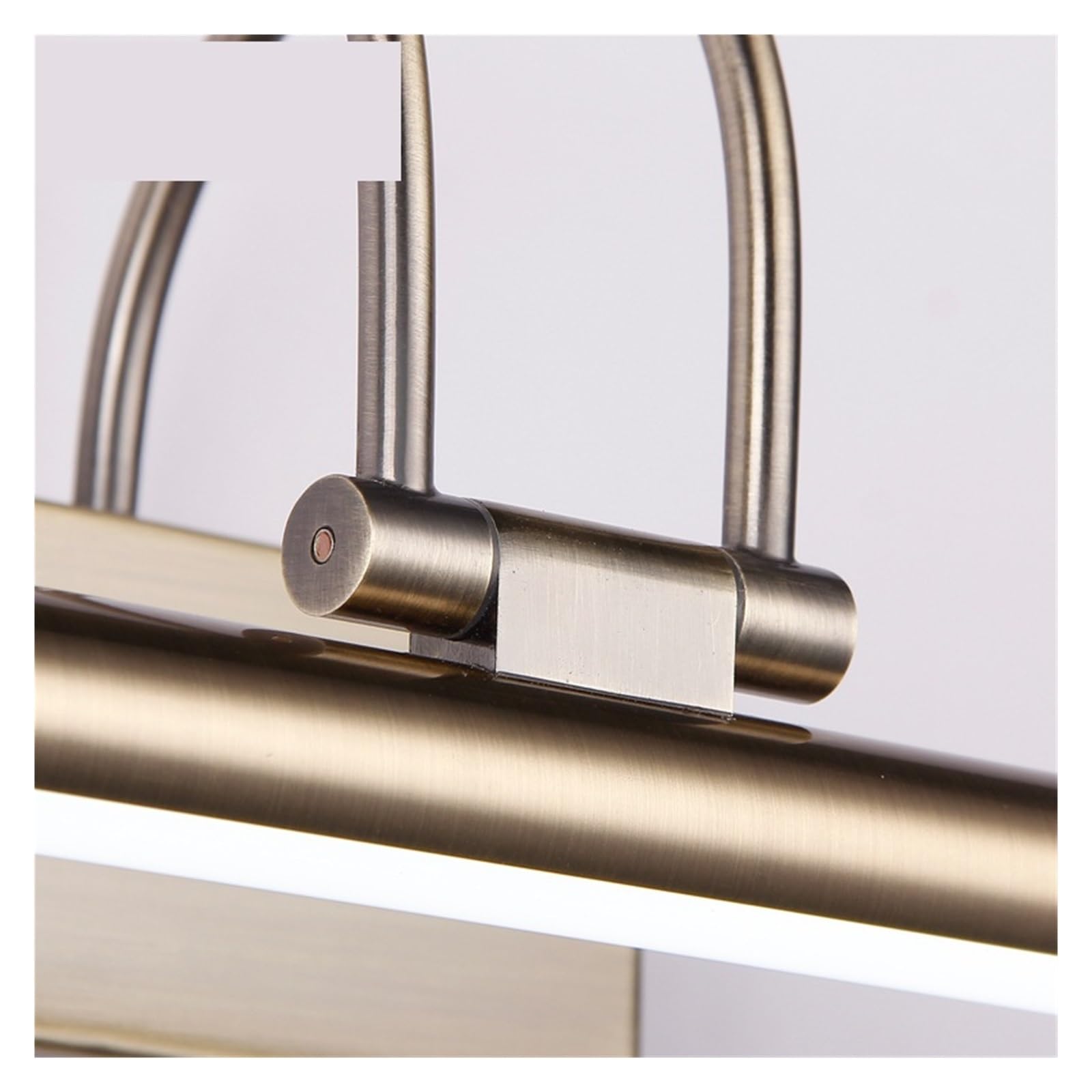 Lámpara de baño de bronce europeo, luz Led for espejo de níquel y de 9W y 56CM for dormitorio, vestidor, iluminación con iman de pared negra(Nero,Cool White)