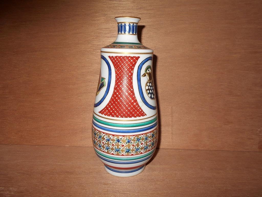 NA3414 特大サイズ 九谷焼 北出星光 金襴手 花文飾壺 細密 北出塔