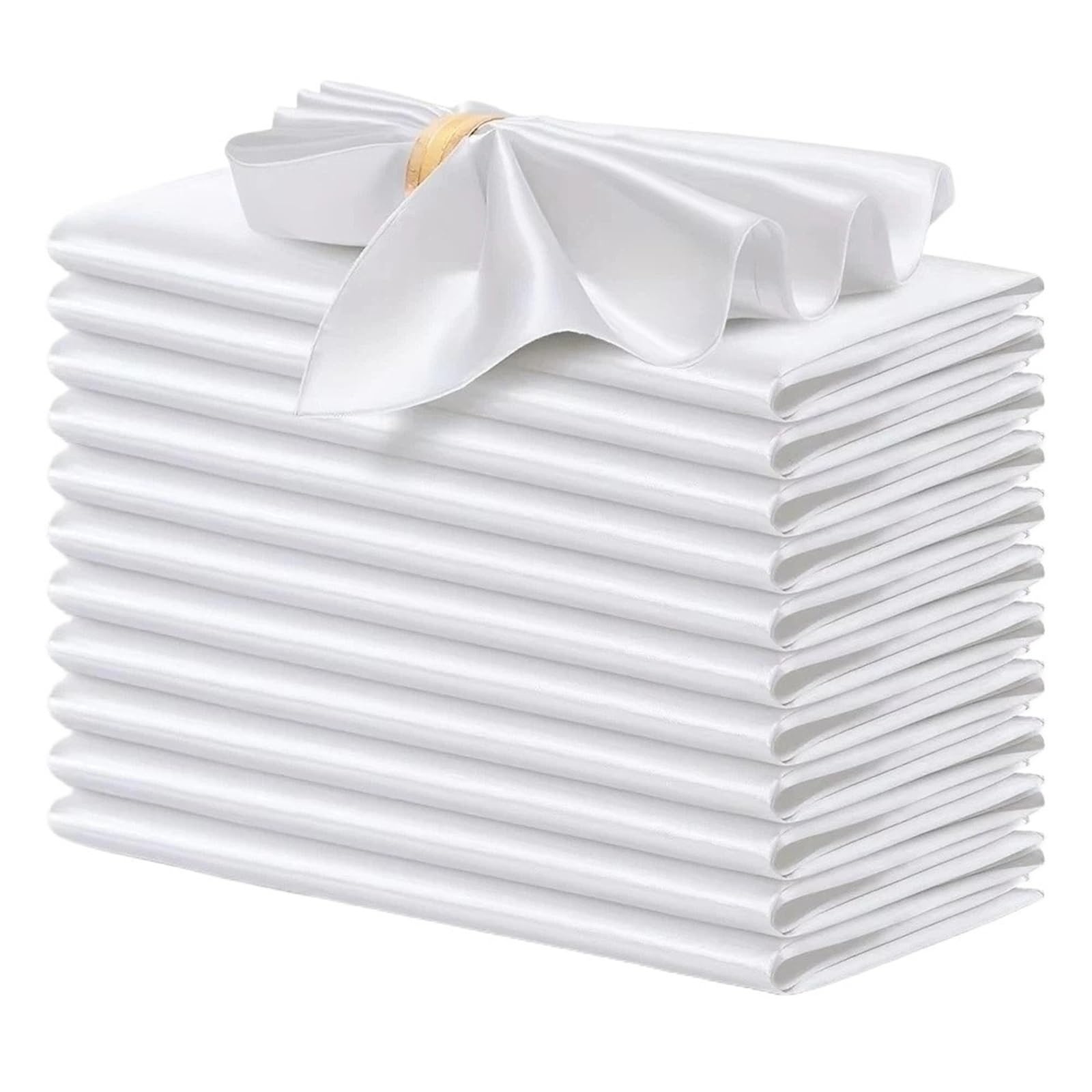 Cloth Napkins 10pcs 30x30cm Silky Satin Napkin Smooth Solid color Dinner Napkins Square Table Birthday Party Decor