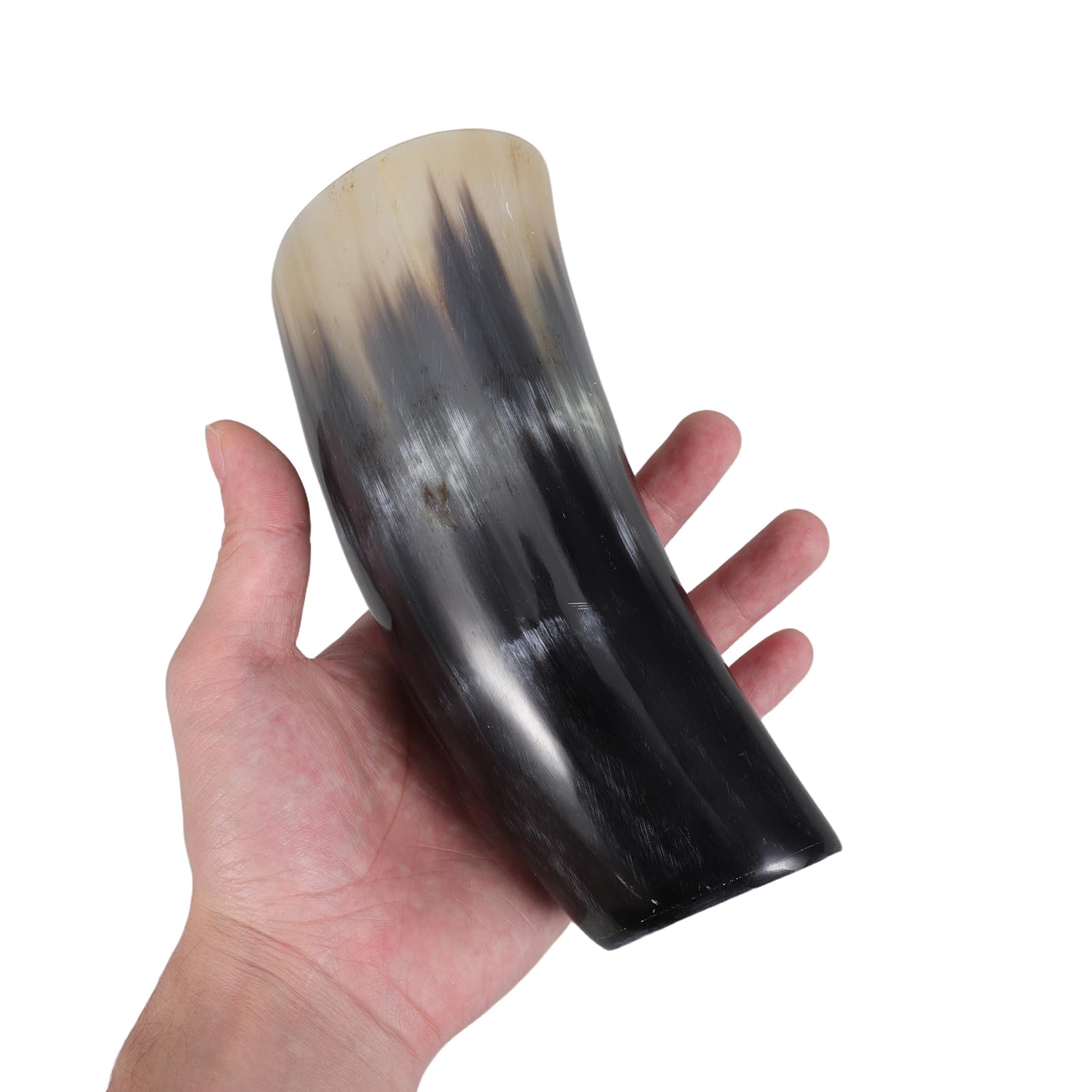 MAGICLULU Grande Boccale in Corno Vichingo per Birra Finitura Alimentare, Capacità Ampia e Design Medievale Rustico per Feste e Degustazioni di Vino