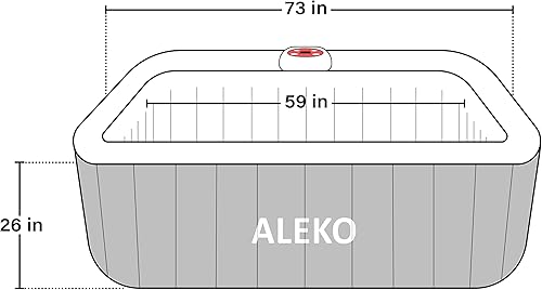 Miniatura 5 de ALEKO Spa inflable para bañera de hidromasaje  Burbuja de chorro personal de alta potencia  con cubierta ajustable y 3 cartuchos de filtro  265