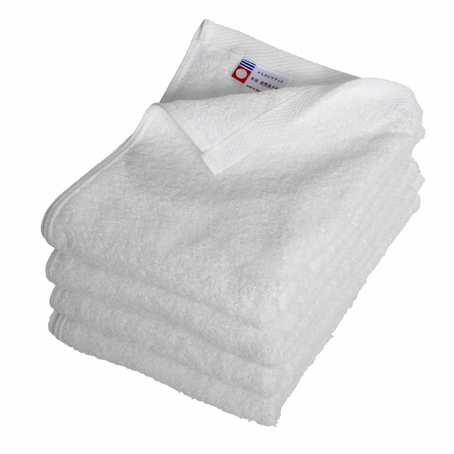 Oruta Imabari Towel Thin Quick Dry Set of 4 Cotton White 25.6x47.2in Japan