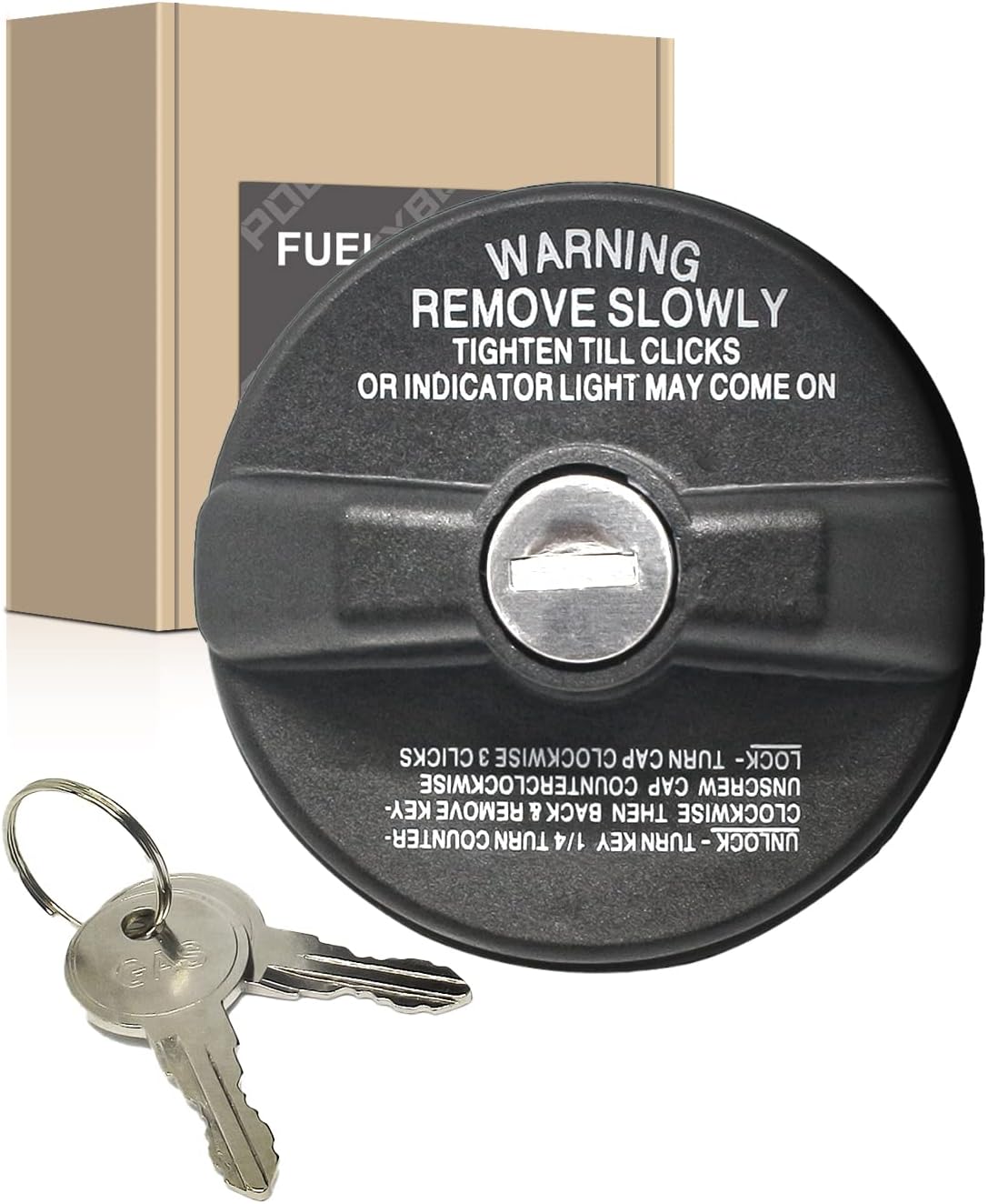 Locking Gas Cap,Lock Fuel Cap Replace10504 for Toyota 4Runner Camry Tundra Acura Tacoma Chevrolet Silverado Cruze Express Malibu Rav4 Honda CRV Nissan Altima GMC Mazda Infiniti Isuzu FJ Cruiser More
