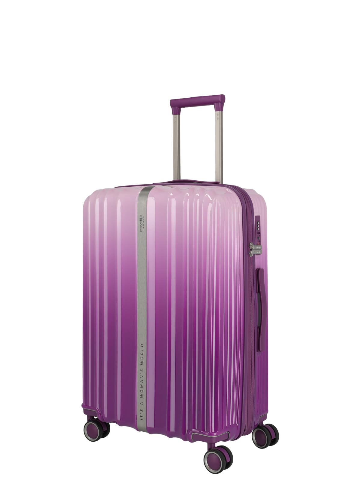 Travelite LASCANA Edition Hard Case Size M, Expandable Travel Suitcase with TSA Lock, Check-in Trolley, 44 x 65 x 25-29 cm, 3.6 kg, 63-69 L