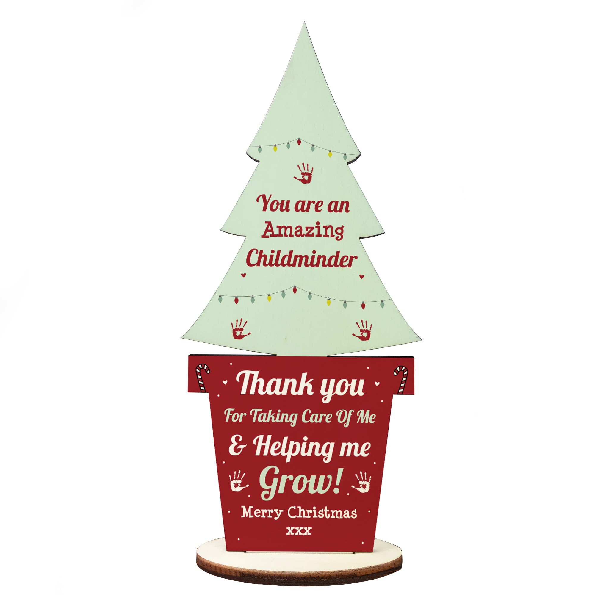 For Amazing Childminder Wood Christmas Tree Thank You Gift Keepsake