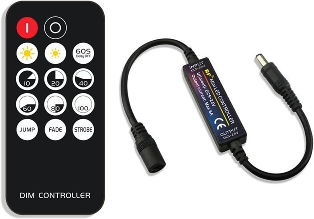 Led Light Strip 5-24V mini Controller RGB Light Strip RGB+CCT Colorful Single Color dimmer(17 Key Dual Tone Light)