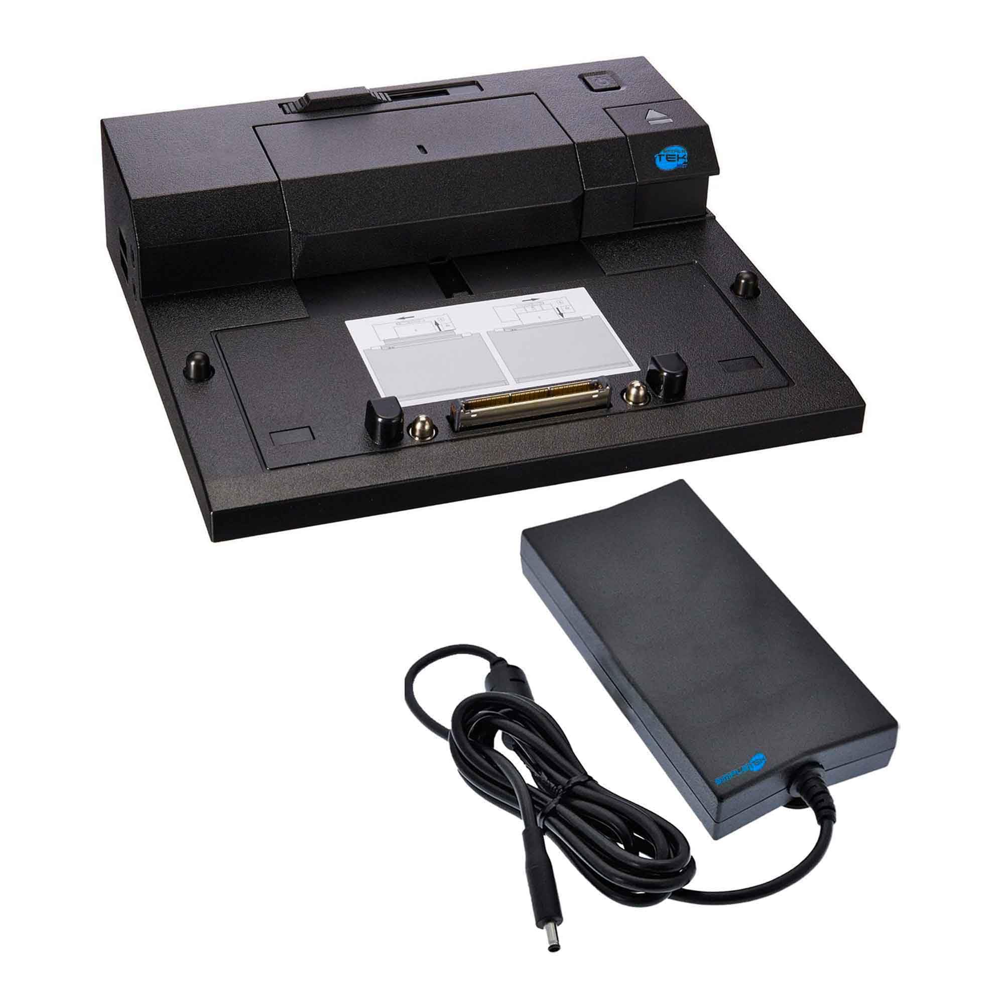 SIMPLETEK Stacja dokująca - VGA DP DVI USB - kompatybilna z E6440 E7240 E7250 E7440 E7470 E6510 E6400 XFR | zasilacz w zestawie (odnowiony)