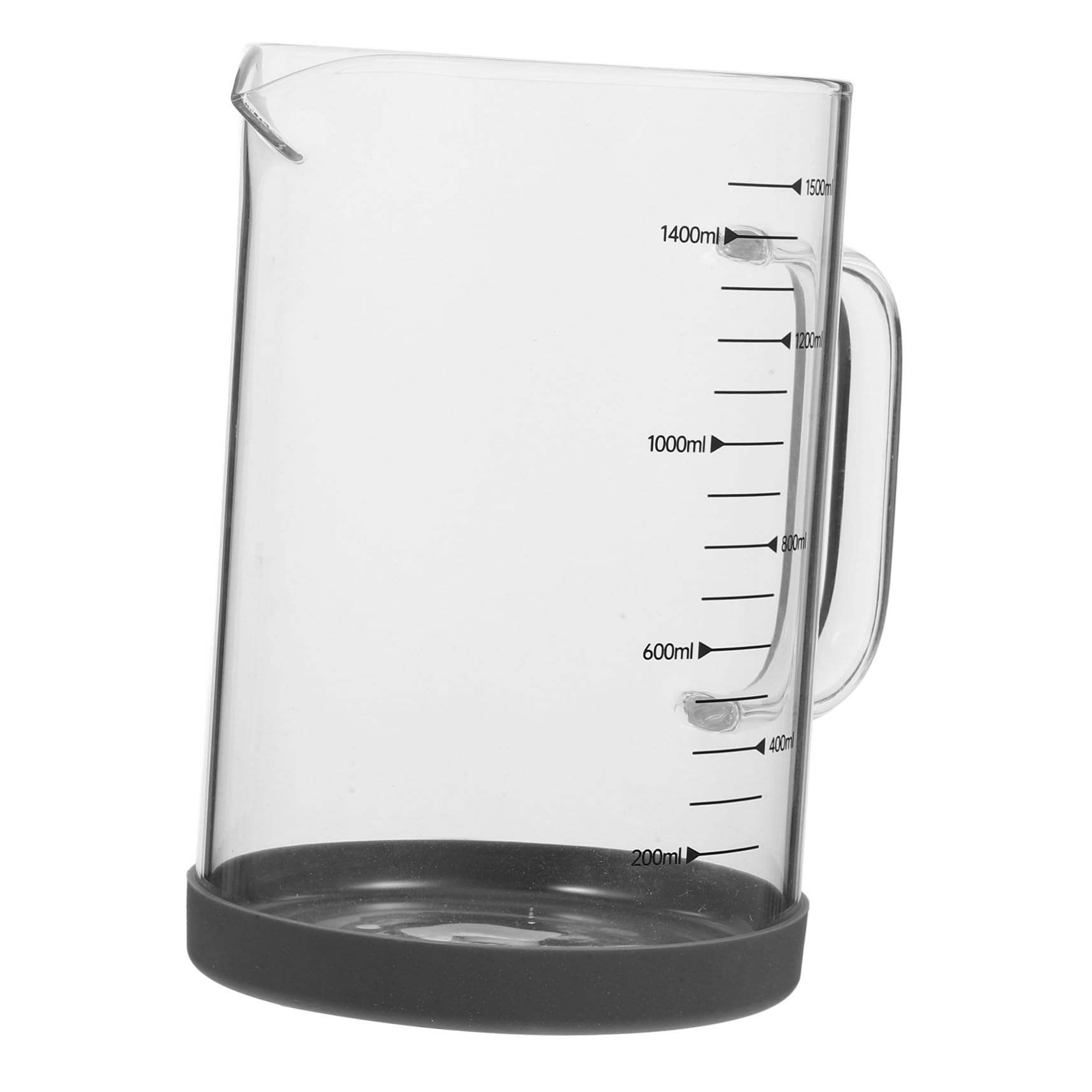 Taza Medidora de Vidrio de 1500ml con Asa y Boquilla Inclinada