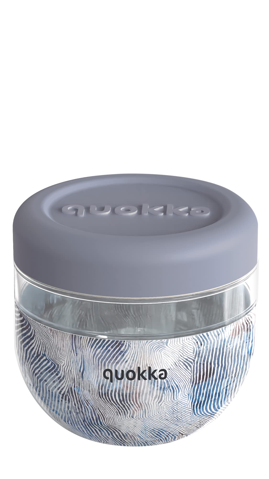 Quokka BUBBLE BLUE PEONIES | CONTENITORE PER CIBO IN MS CON COPERTURA IN SILICONE 770 ML