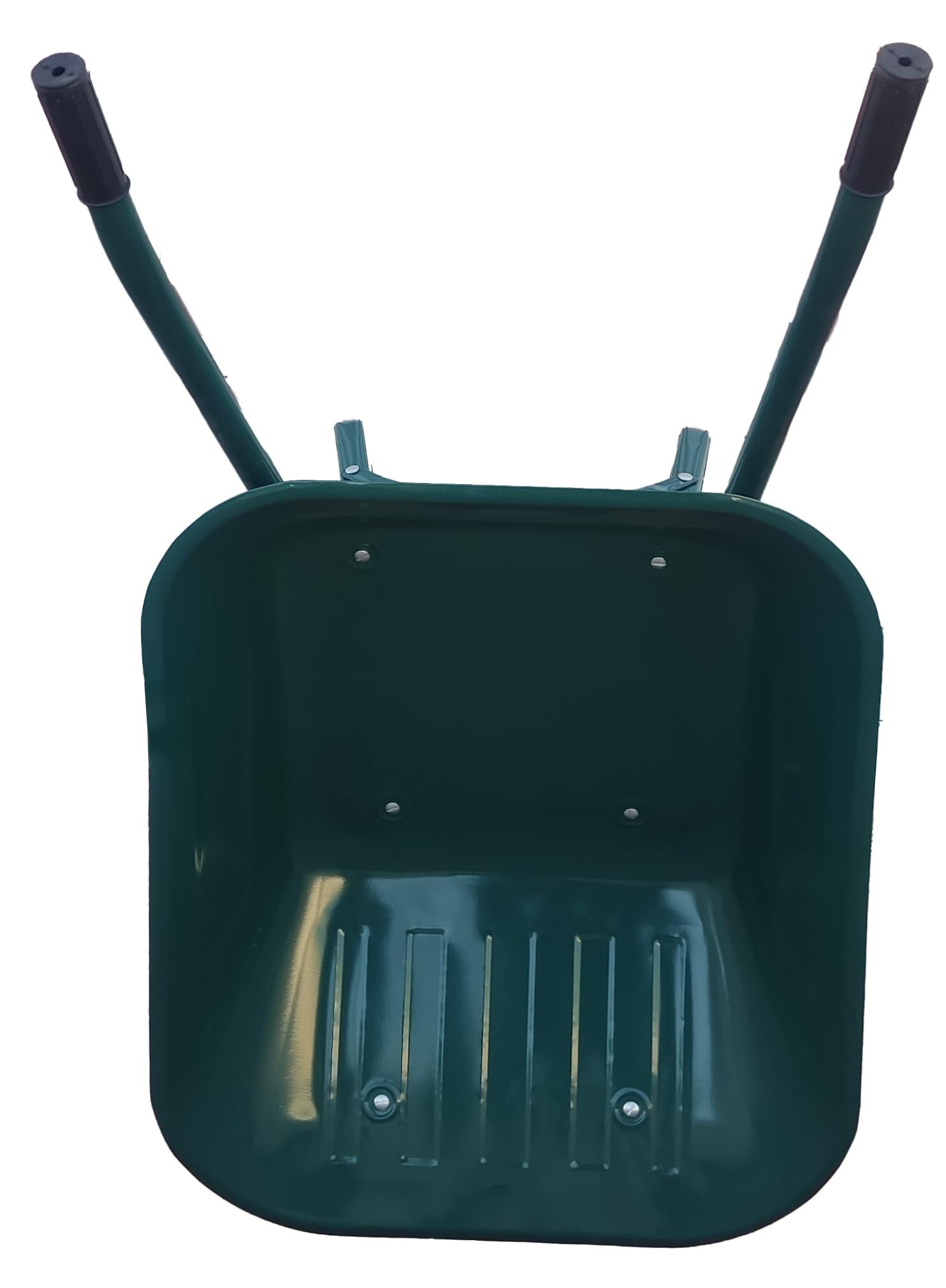 Carretilla de jardín | Resistente | Color Verde| 65 litros de Volumen | 110 kg | Neumáticos con llanta metálica | Carretilla de Transporte