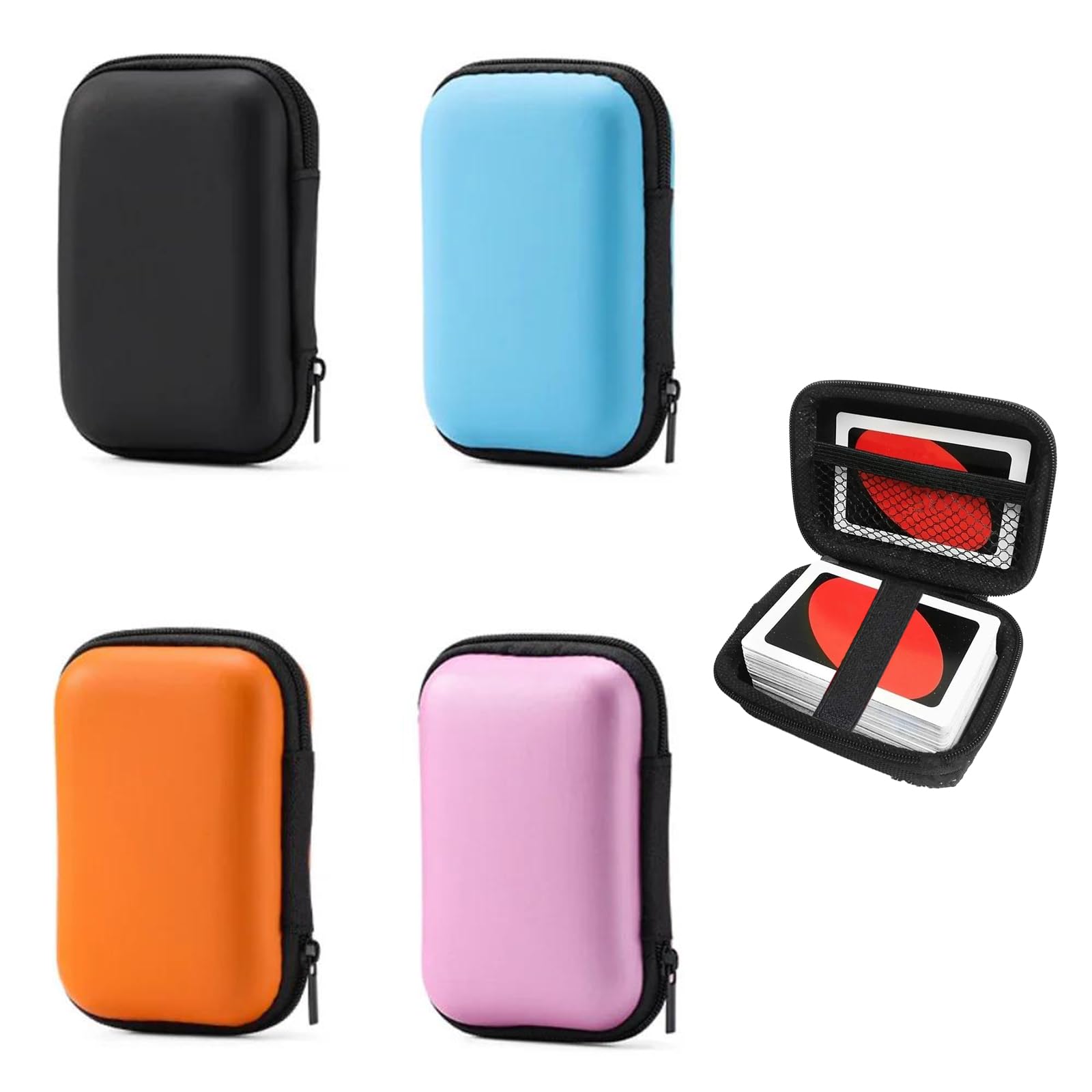 Oyiclyea Playing Card Holder for UNO 4 Pcs 14x10x4cm Waterproof Portable Card Holder,Portable Storage Box for Gaming Cards,Cards Storage Box,for UNO Travel Camping Outdoor Gaming