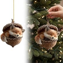 Forests Animal Ornaments, 2026 New Forest Animals Ornaments Christmas Decoration, Cute Forests Christmas Hanging Ornaments, 2D Flat Acrylic Christmas Decoration Hanging Decorations (E)
