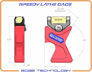 08-000 Speedy Lathe Gage - Quick, Accurate Tool Height Setting for Engine Lathes, Spindle Axis Alignment, Compatible with 4 Jaw Chuck