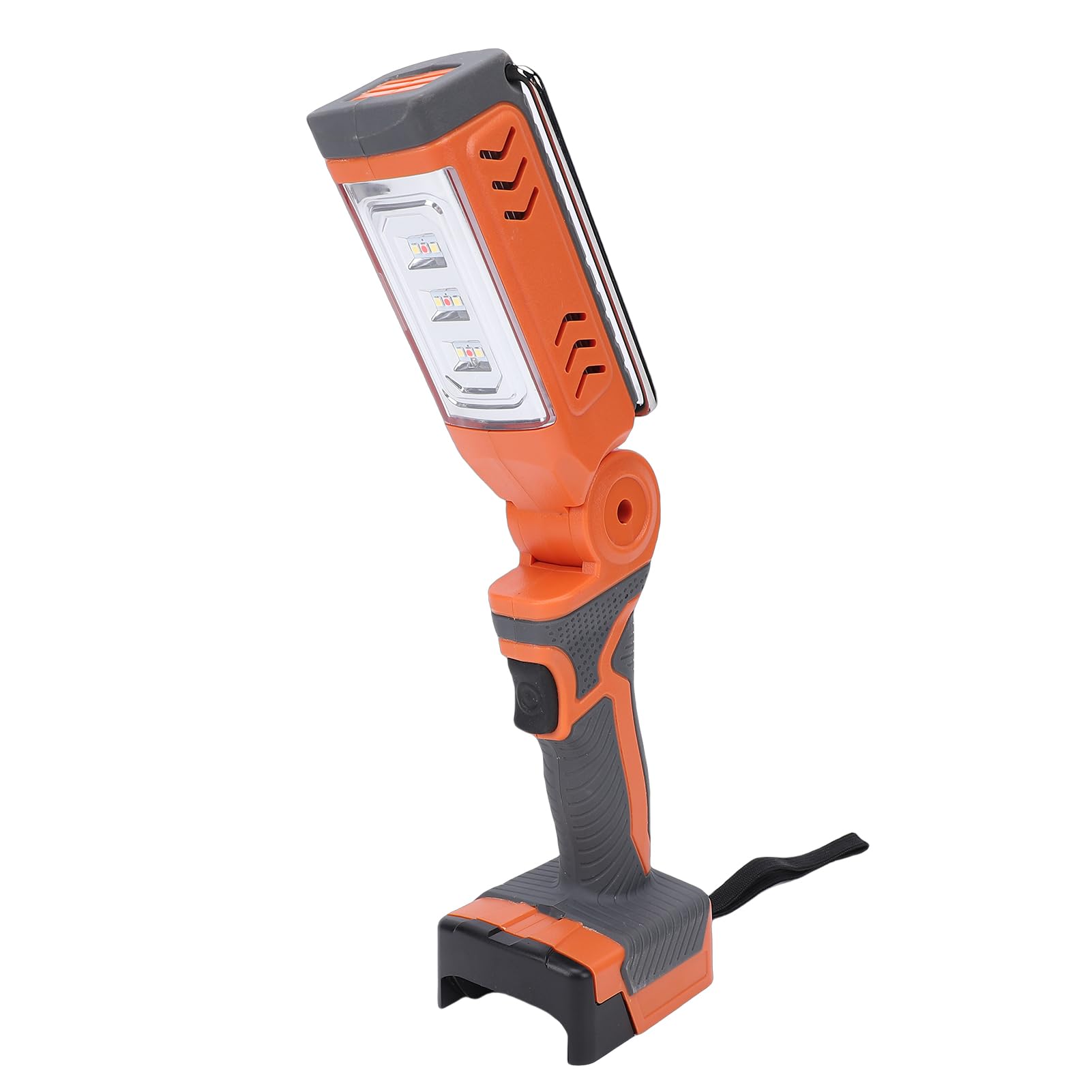 Jeffergarden Bezprzewodowa Robocza LED, Przenośna Latarka 2400 Lm z | Kompatybilny z Akumulatorem Konstrukcja Składana o 180°, ładowanie USB i Typu C, Pomarańczowy Korpus ABS