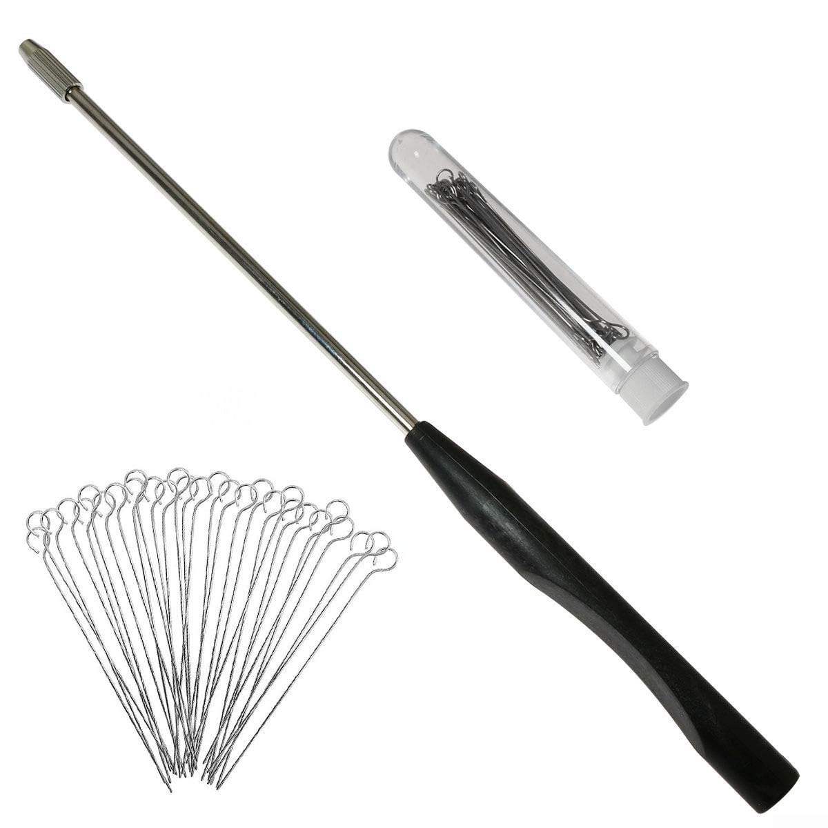 Kit complet de boucle d'inoculation avec 50 anneaux en nichrome pour culture de mycélium en laboratoire (3 mm)