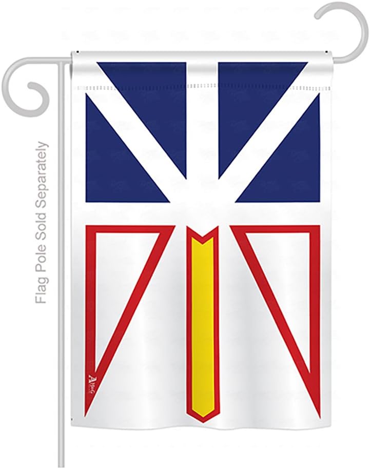 Newfoundland Garden House Flags Set Regional Canada Provinces Canadian Territories Region Country Particular Area Small Decorative Gift Yard Banner Made In USA 28 X 40