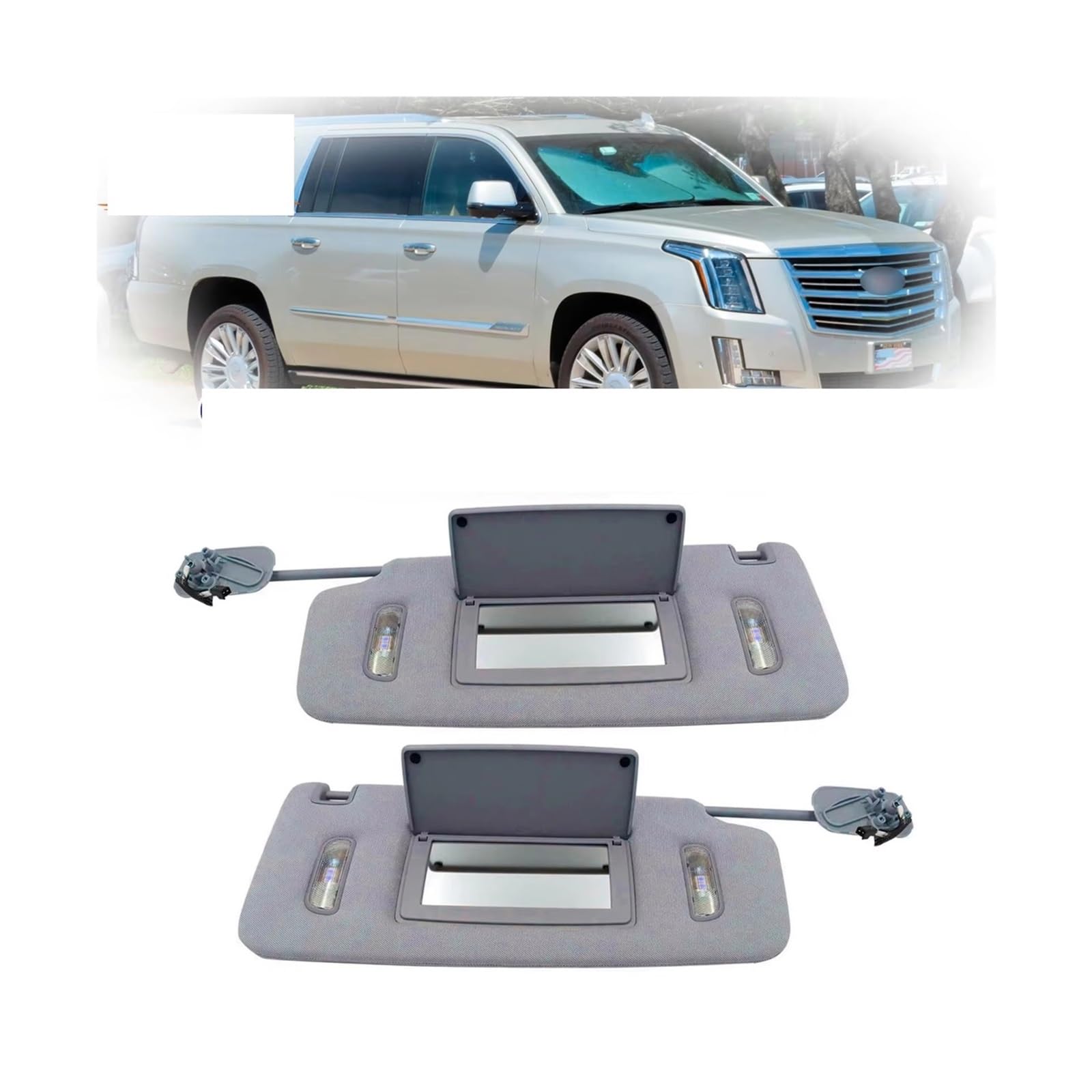 Frontscheibe Thermomatte Für Chevy Für Silverado 1500 2500 3500 2015 2016 2017 2018 2019 2PCS Graue Sonnenblende Links & Rechts 22870346 23459643(rechts)