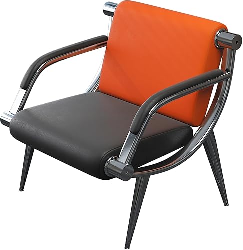 Miniatura 10 de wonline Silla de 3 asientos para sala de espera con reposabrazos, muebles de oficina de piel sintética, asientos de invitados de oficina, vestíbulo