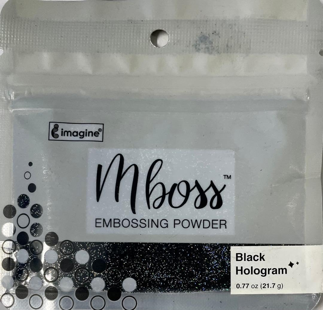 Imagine Mboss Black Hologram Embossing Powder