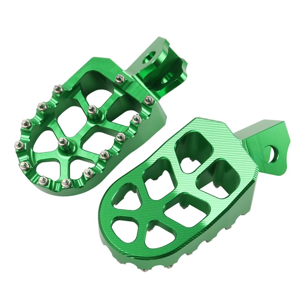 Repose-Pieds Arrière Vert CNC en Aluminium pour Moto Tout-Terrain Kawasaki KLX150L KLX230