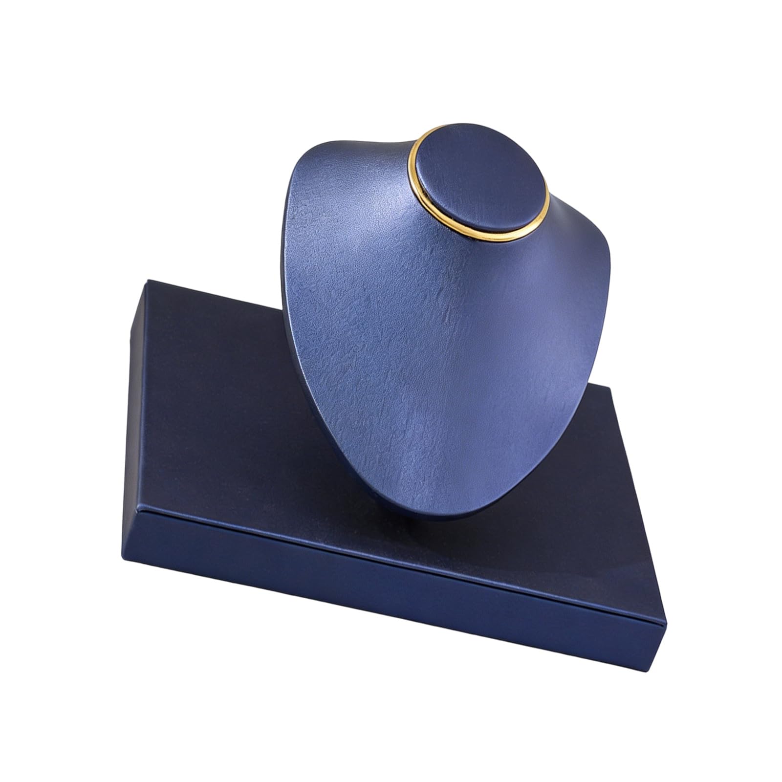 Pendant Display Stand with Leather Covered Bust Finish for Tabletop Jewelry Display, Retail Counter Use, and Photo Sets Pendant Holder Necklace Presentation Bust Form Countertop Retail Photo Table