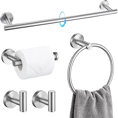 Miniatura 21 de TQKAG Juego de Accesorios de Ferretería de Baño de Níquel Cepillado - Juego de 10 Piezas Premium de Acero Inoxidable SUS304 con Barras Portatollas
