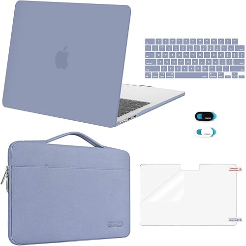 Miniatura 10 de MOSISO Funda compatible con MacBook Air de 13 pulgadas 2025 2024 2023 2022 M4 A3240 M3 A3113 M2 A2681, Carcasa Rígida y Funda de Manga y Protector