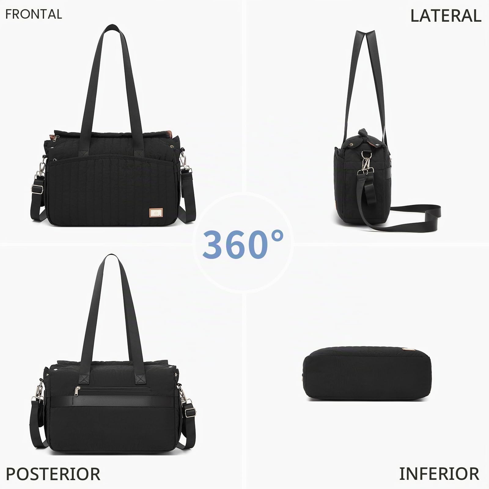 Miss Lulu Bolso Cambiador para Cochecito, Bolso de Bebé Impermeable Multifuncional con Ganchos bolsa para pañales de viaje Bolso Maternal de Gran Capacidad para Embarazo Viajes/Hospital/Vida cotidiana