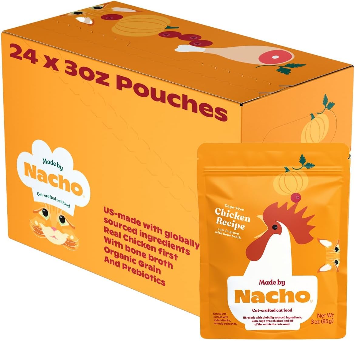 Made by Nacho Wet Cat Food: Chicken in Bone Broth Cups