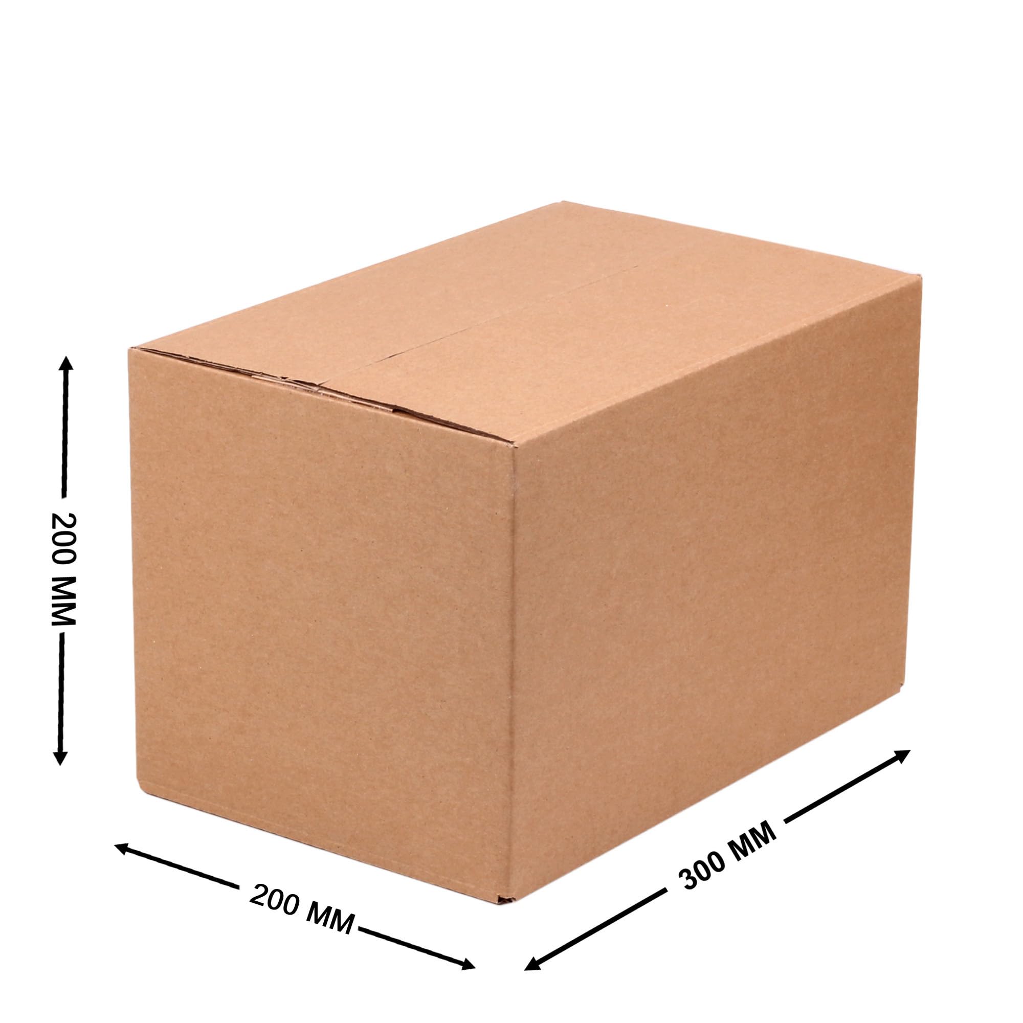 Faltkarton 300x200x200 mm | 1-wellig B-Welle Versandkarton klein für DHL Päckchen | DPD S | GLS S | Hermes S Paket | Verpackungskarton Kartons E-Commerce, small business Paket Karton - 100 Stück