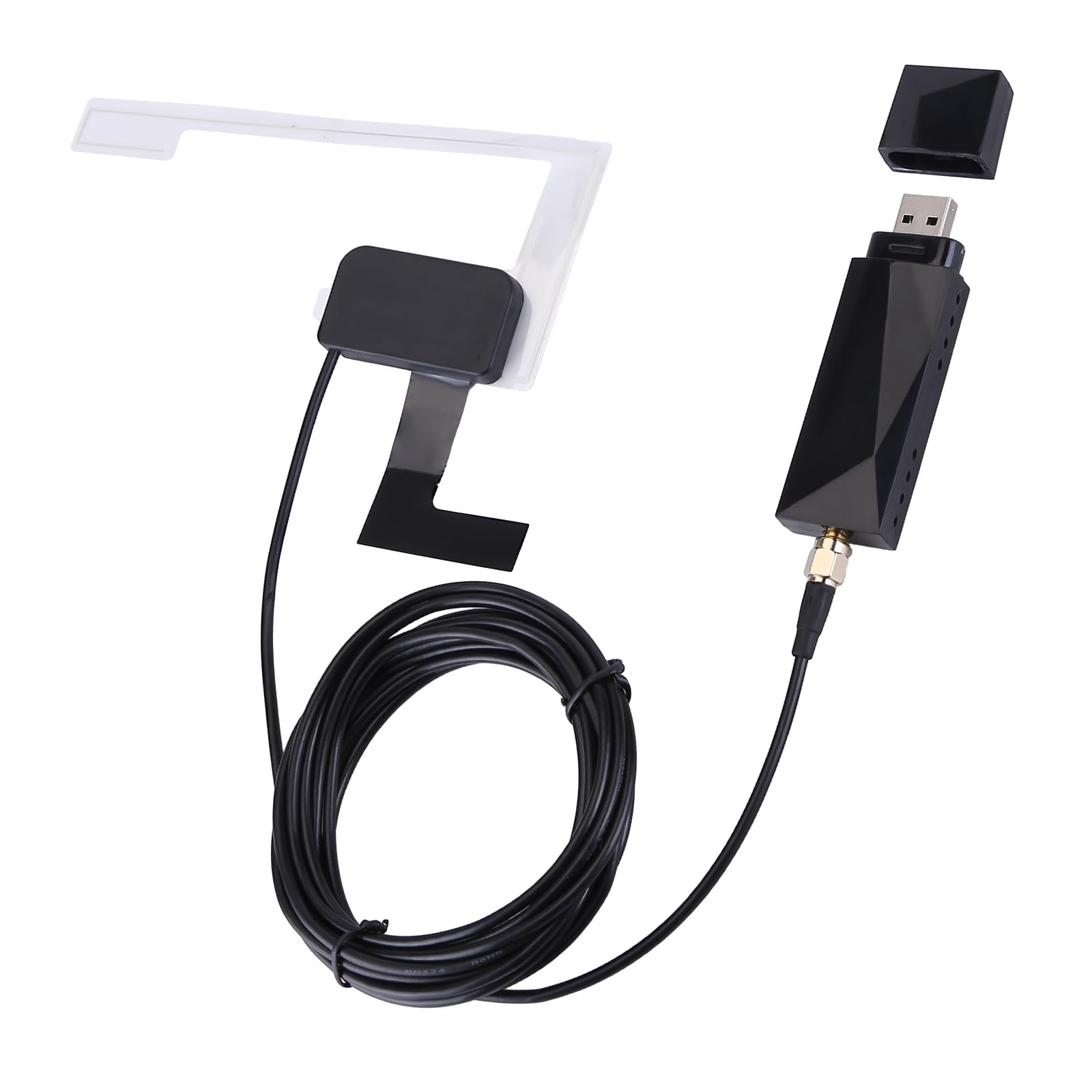USB Android DAB+ Autoradio Adapter mit Digitaltuner und Antenne, Digital Audio Broadcast Kfz-Antenne