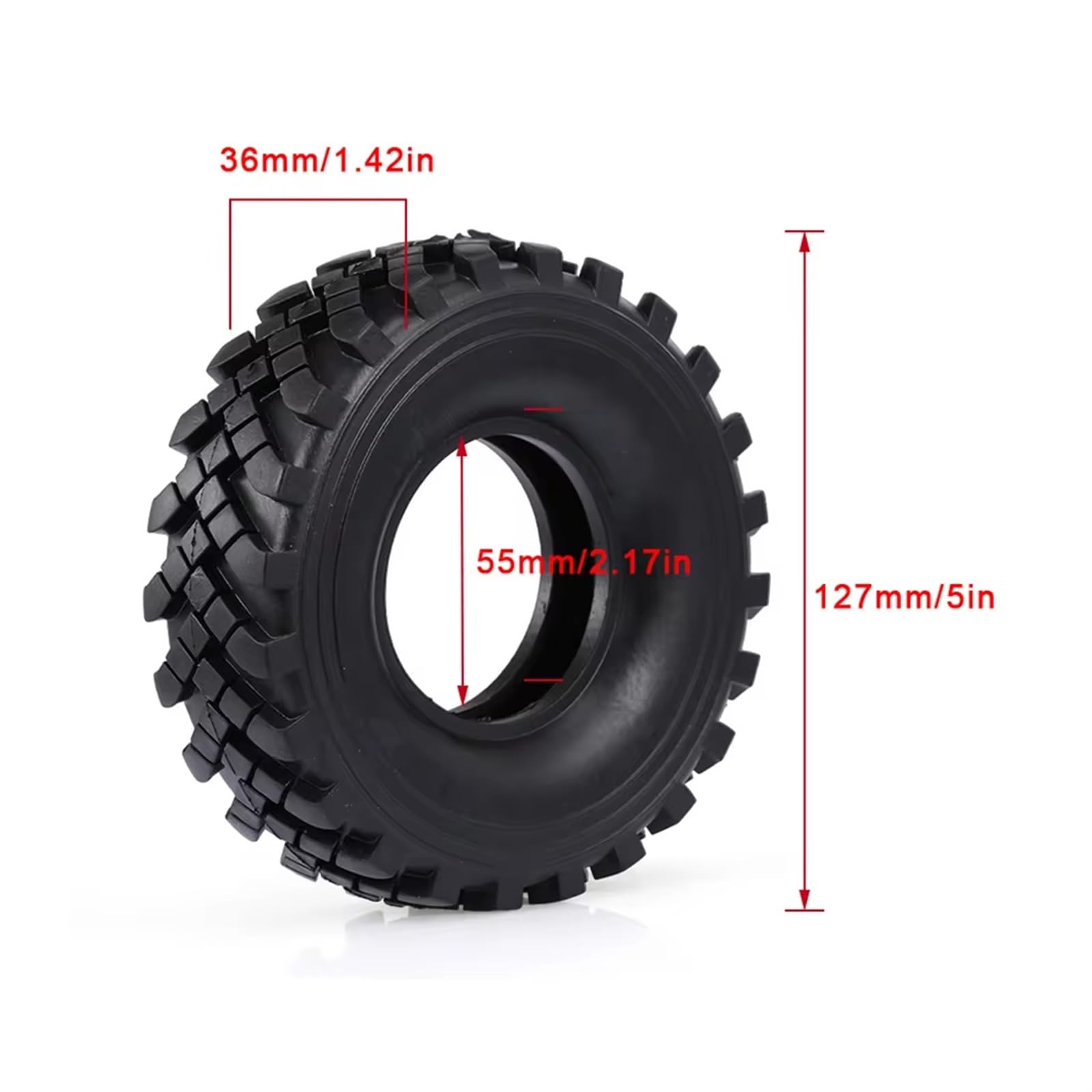 Per TRX4 Per TRX-6 Per Axial Per SCX10 90046 4PCS 2.2 Mud Grappler Pneumatici In Gomma Per Ruote Per 1:10 RC Per Rock Crawle Ruote