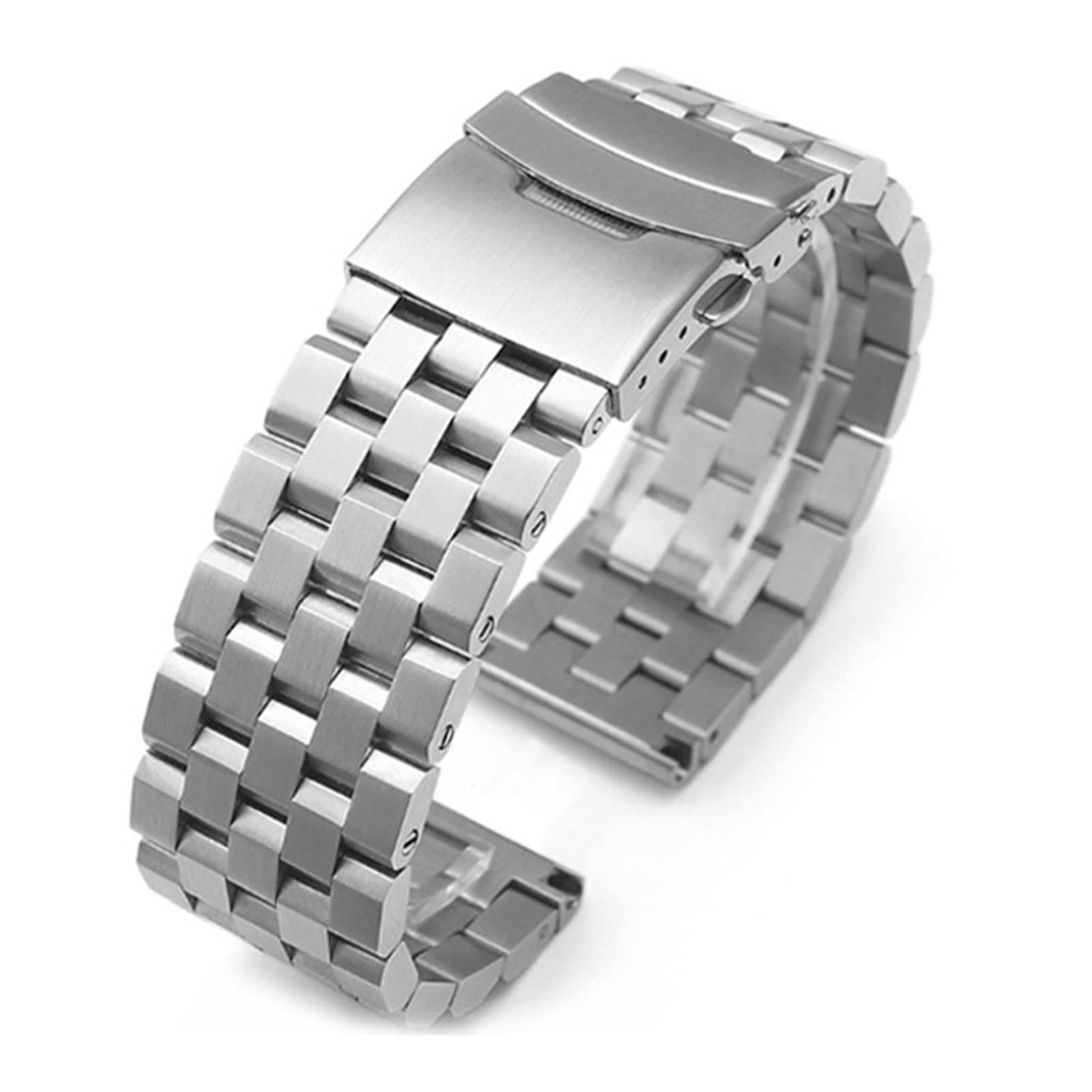 Fanda di orologi in metallo Premium Solid in acciaio inossidabile cinghie da uomo Donne Black Silver Wristband 26mm 24mm 22mm 20mm 18mm