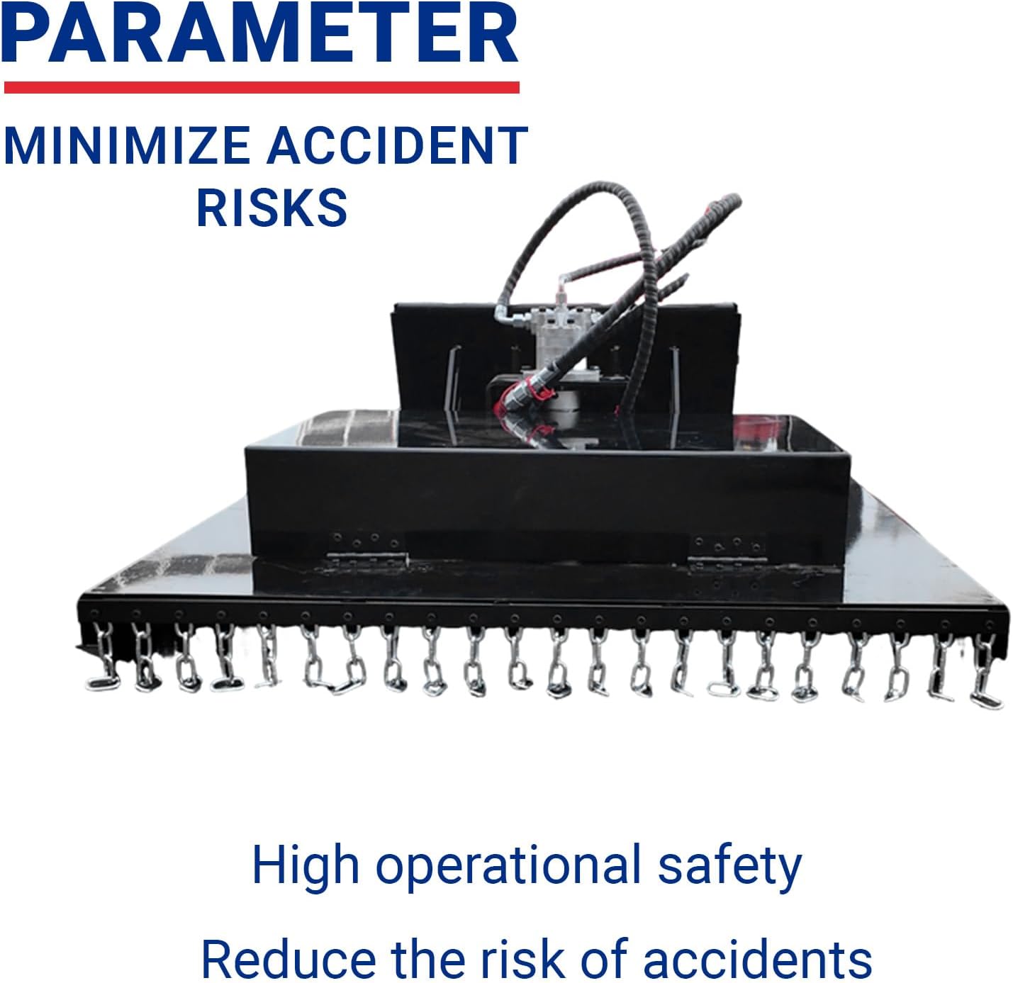 Professional Mini Skid Steer Flail Mower, Heavy Duty Precision Welding, 44-Inch Width, Hydraulic Cutting System for Complex Terrain, 20mm Minimum Height
