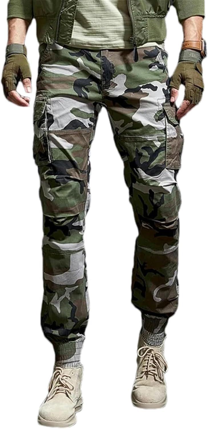 Man Slim Camouflage Casual Tactical Cargo Pants Male Streetwear Harajuku Joggers Men Clothing Camo1 Trousers
