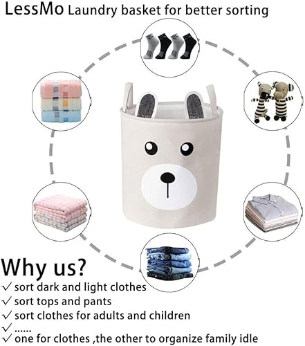 Miniatura 2 de Lavandería basket for children Cartoon Nursery Bag Bin Bin Foldable Basin Toys Organizer APRICOT Cot of the Clothing