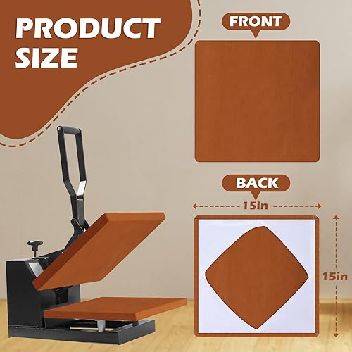 Miniatura 9 de Mixweer Juego de 4 fundas de prensa de calor antiadherentes, resistentes al calor, reutilizables, para transferencias de sublimación, máquina de