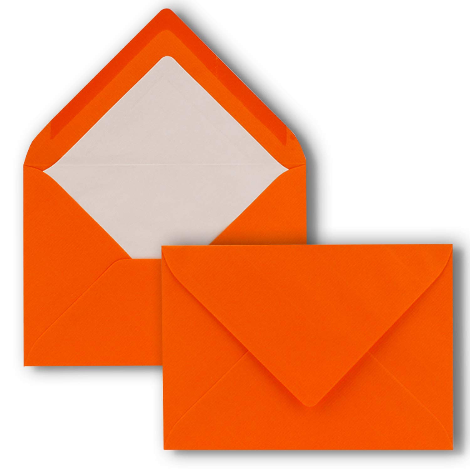 Lot de 75 enveloppes à lettres doublées - Format B6 - Orange - 12 x 17 cm - Fermeture par collage humide NEUSER PAPIER