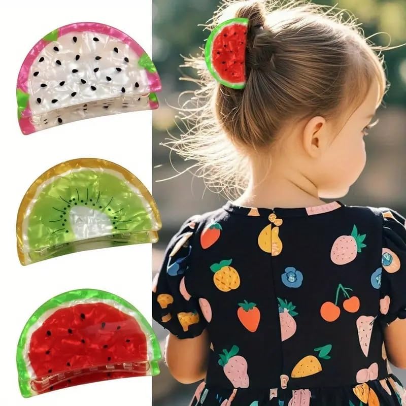 Fruit Hair Clips, 3-Piece Set, Summer Beach Accessories for Girls, Teens-image-46