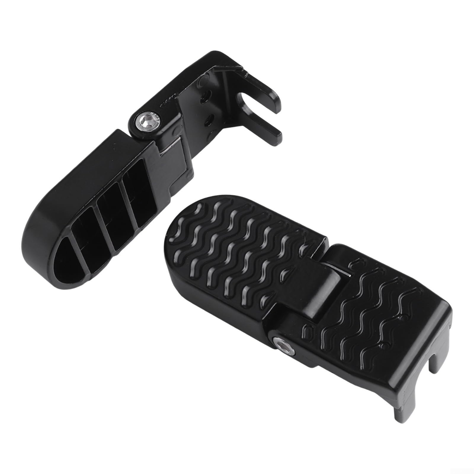 Poggiapiedi per bici elettrica, posteriore, passeggero, pieghevole, in lega di alluminio, per mountain bike, mountain bike, mountain bike, colore nero (M15)
