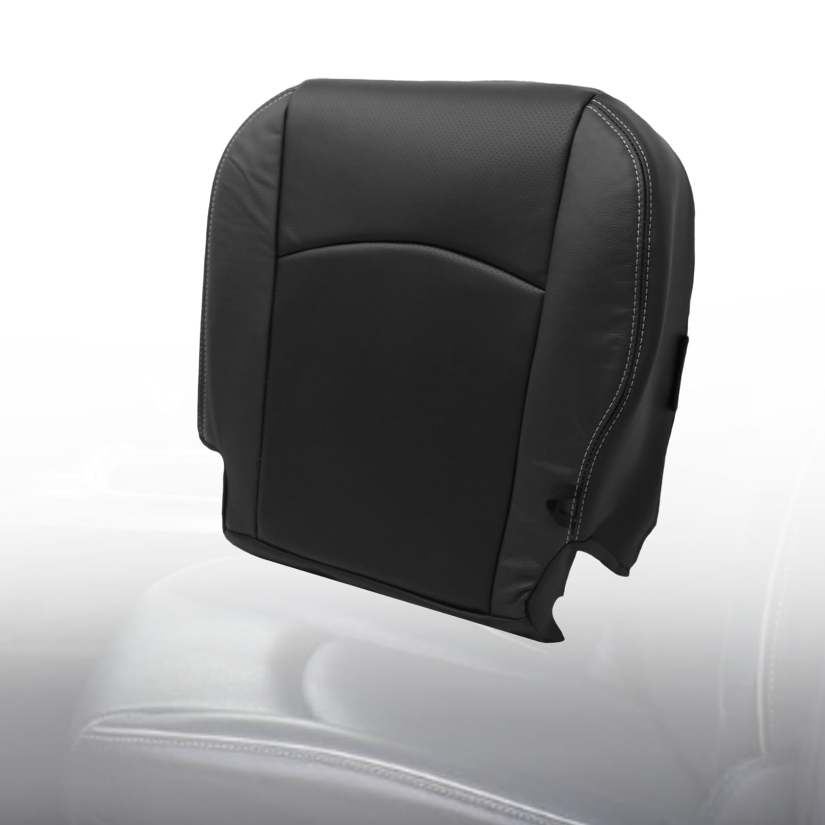 FZJDSD Black Leather Driver Side Bottom Replacement Seat Cover Compatible with Dodge Ram 1500 2500 3500 4500 5500 2009 2010 2011 2012