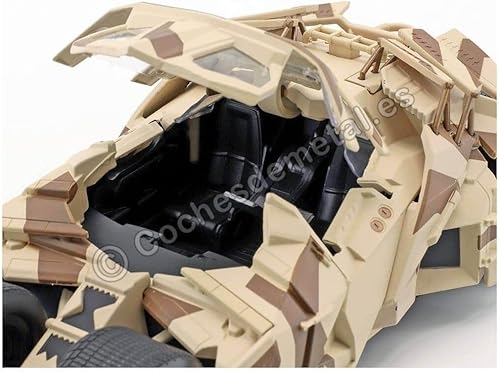 Miniatura 5 de Jada Toys 1:24 2008 Dark Knight Camouflage Batmobile - Coche fundido a presión con figura de Batman de 2.75 pulgadas, juguetes para niños y adultos