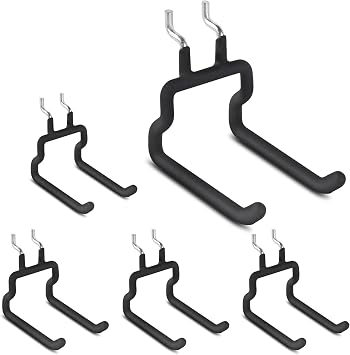 Utility Heavy Duty Pegboard Hooks, 5Pack Peg Board Accessories Tool Hangers