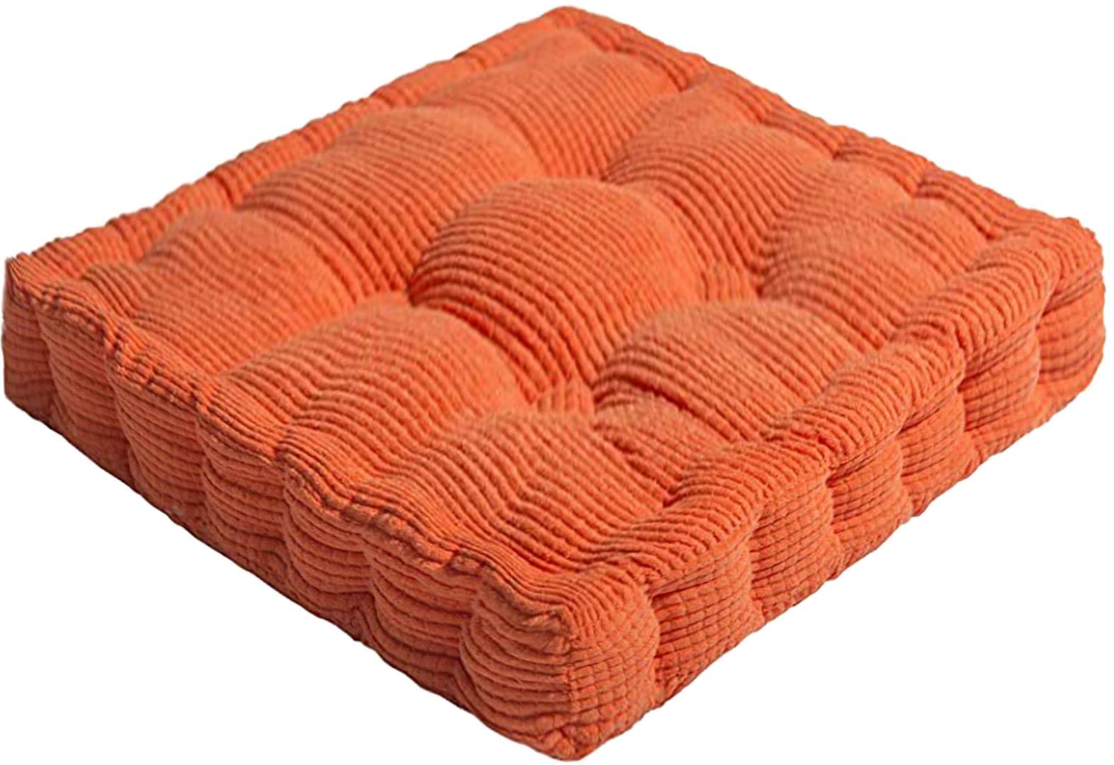 ChezMax Floor Pillow & Cushion, Large Meditation Chair Cushions, Thick Square Seat Pad, Soft Velvet Tufted Seating Pouf for Indoor/Outdoor Yoga Bench